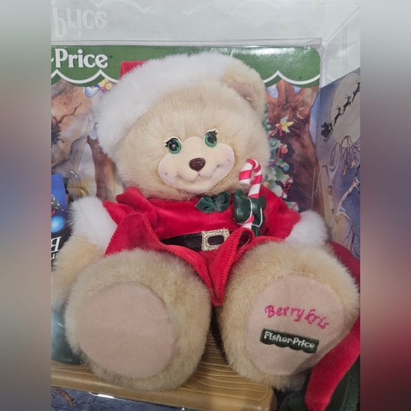 Fisher-Price Festive Teddy Bear with Red and Green Accents - Picture 1 of 9